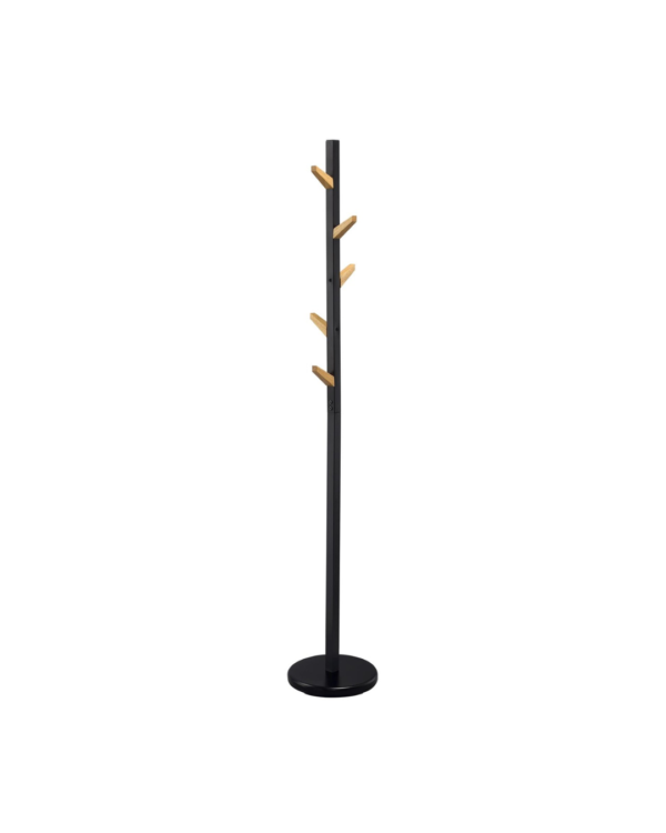 Appendiabiti W66 in legno naturale/nero