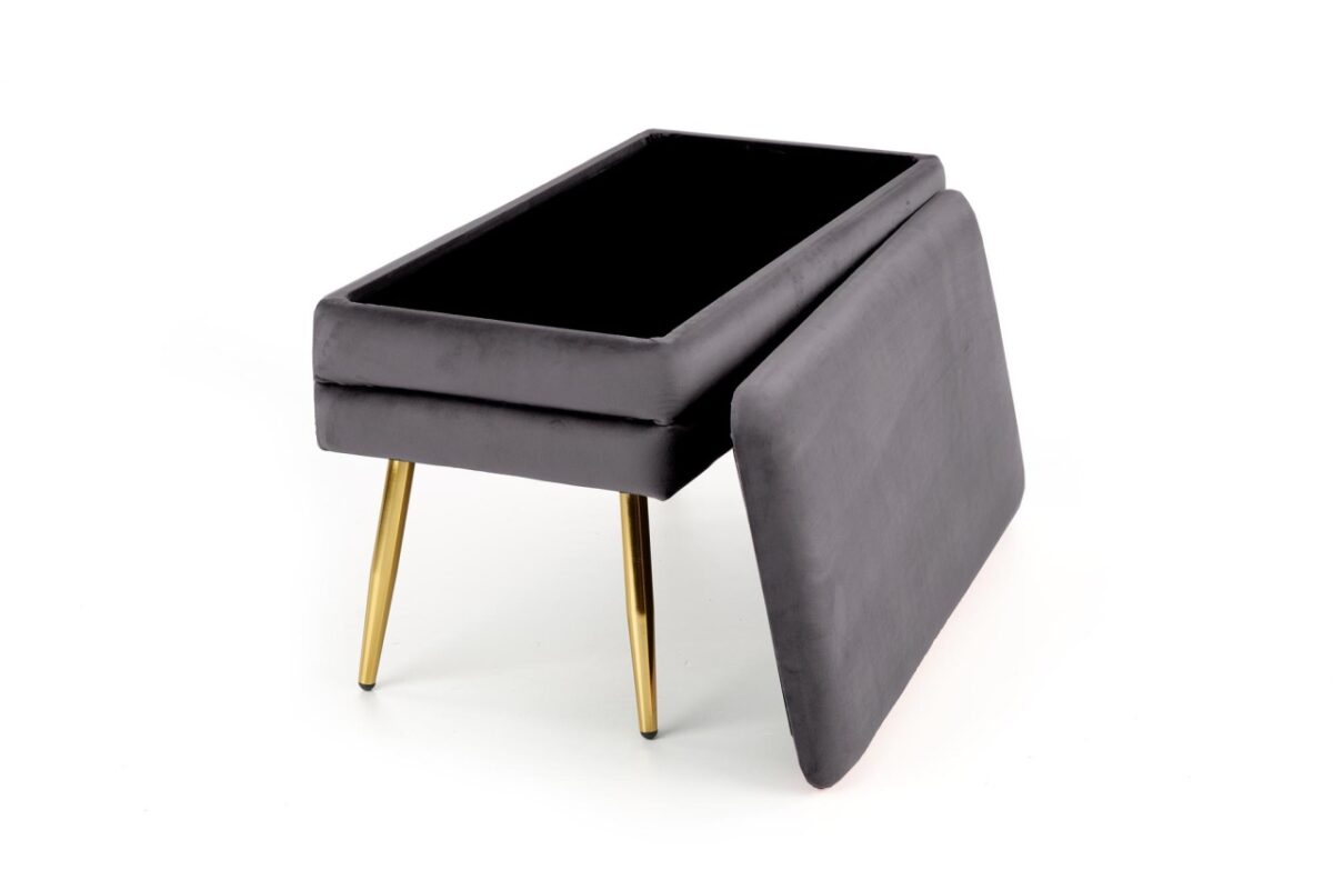 Panca da interno Velva in grigio/oro - H37 cm - immagine 13