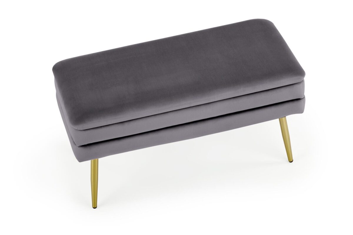 Panca da interno Velva in grigio/oro - H37 cm - immagine 14