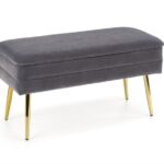 Panca da interno Velva in grigio/oro - H37 cm