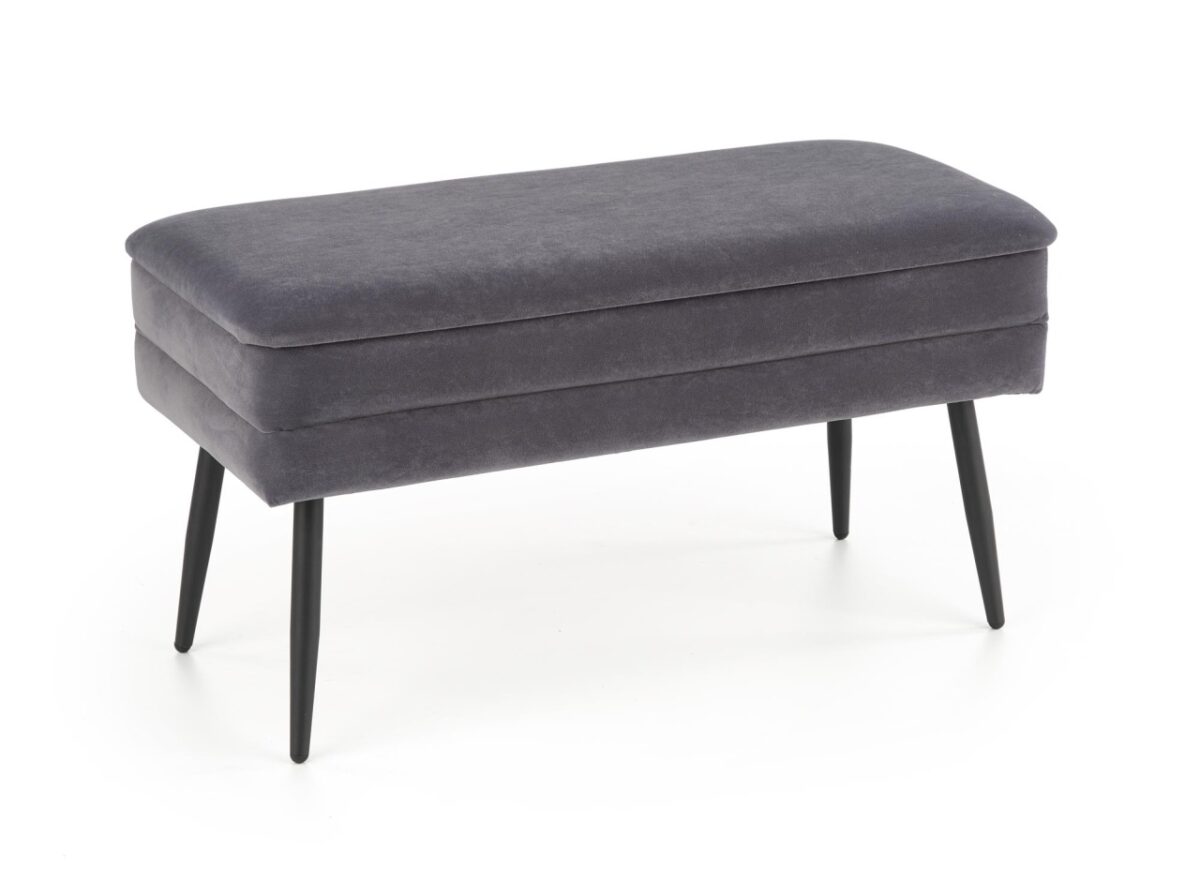 Panca da interno Velva in grigio/nero - H37 cm - immagine 8