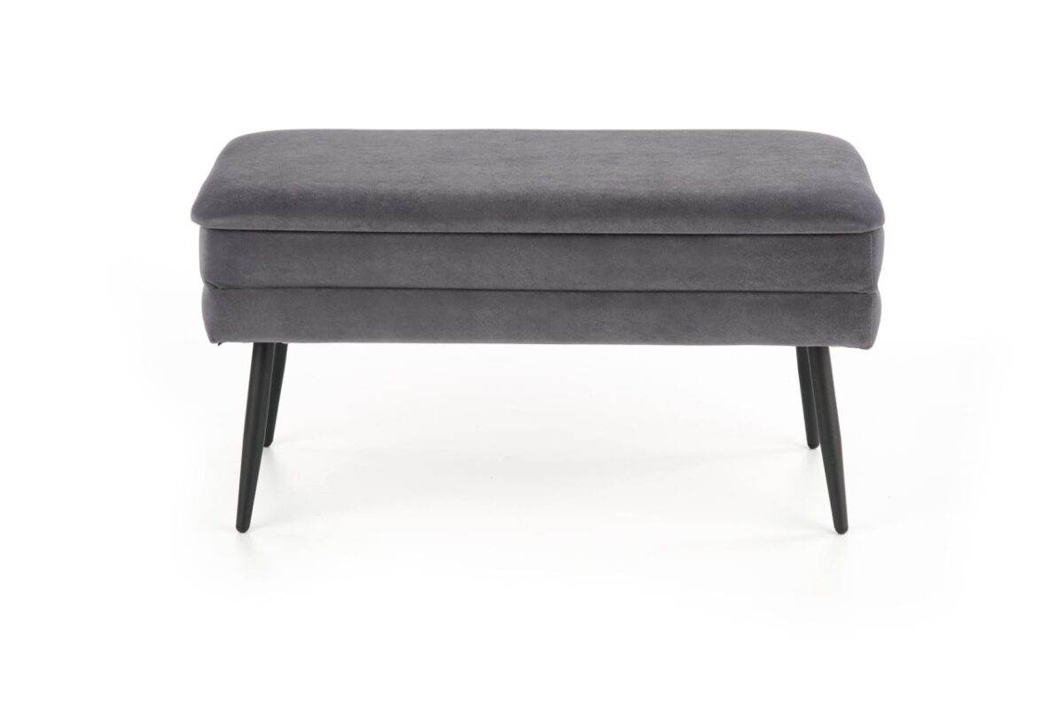 Panca da interno Velva in grigio/nero - H37 cm - immagine 12
