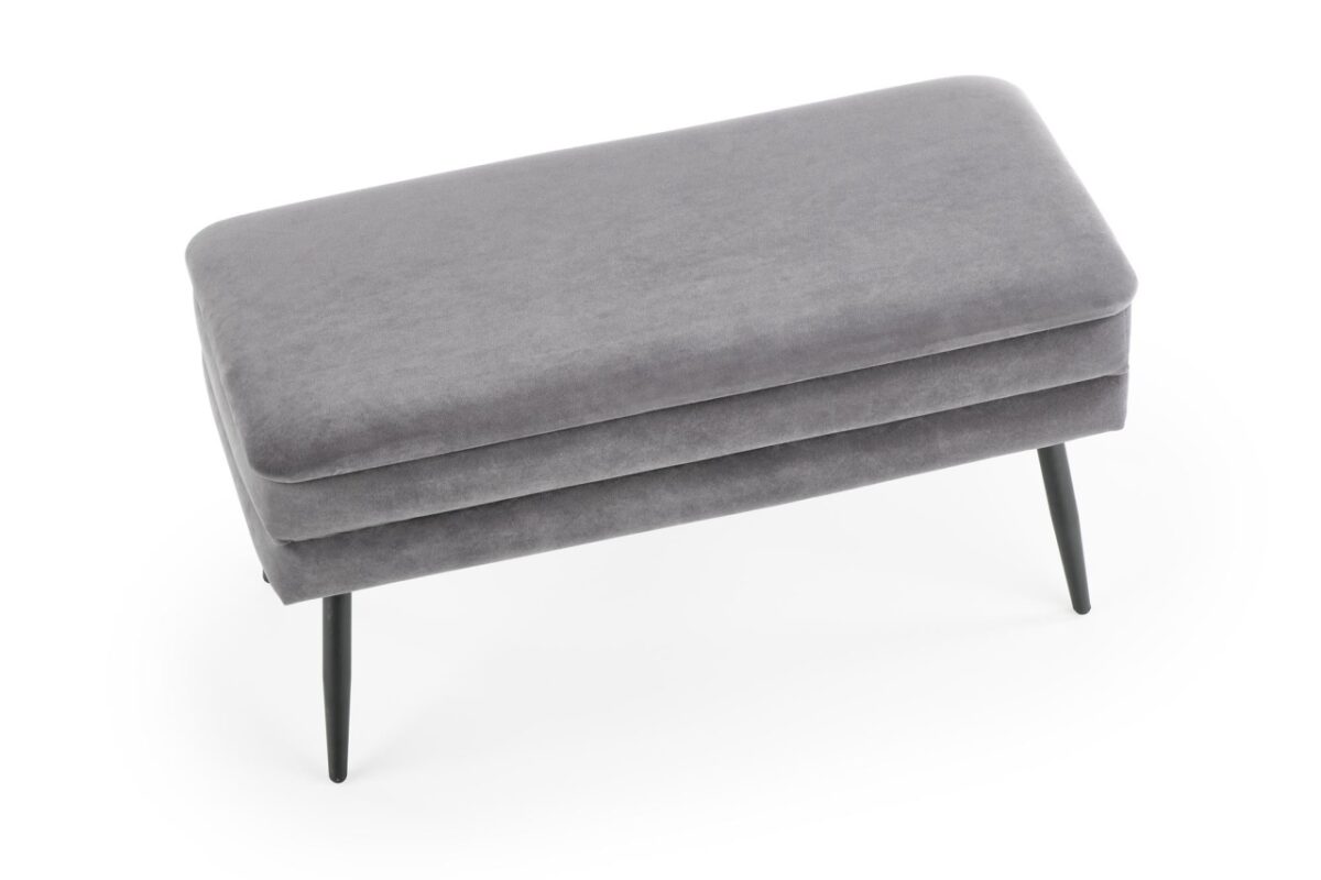 Panca da interno Velva in grigio/nero - H37 cm - immagine 14