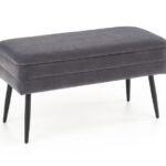 Panca da interno Velva in grigio/nero - H37 cm