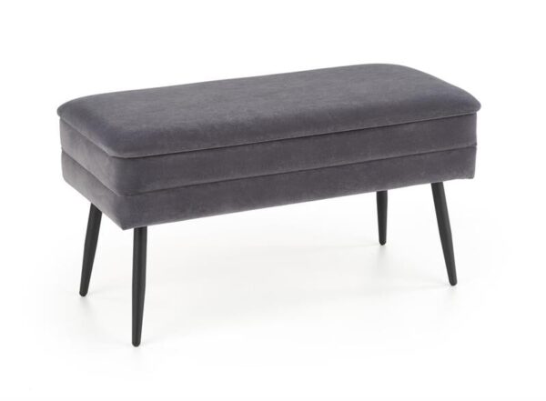 Panca da interno Velva in grigio/nero - H37 cm