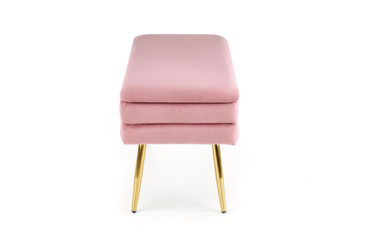Panca da interno Velva in rosa/oro - H37 cm - immagine 10