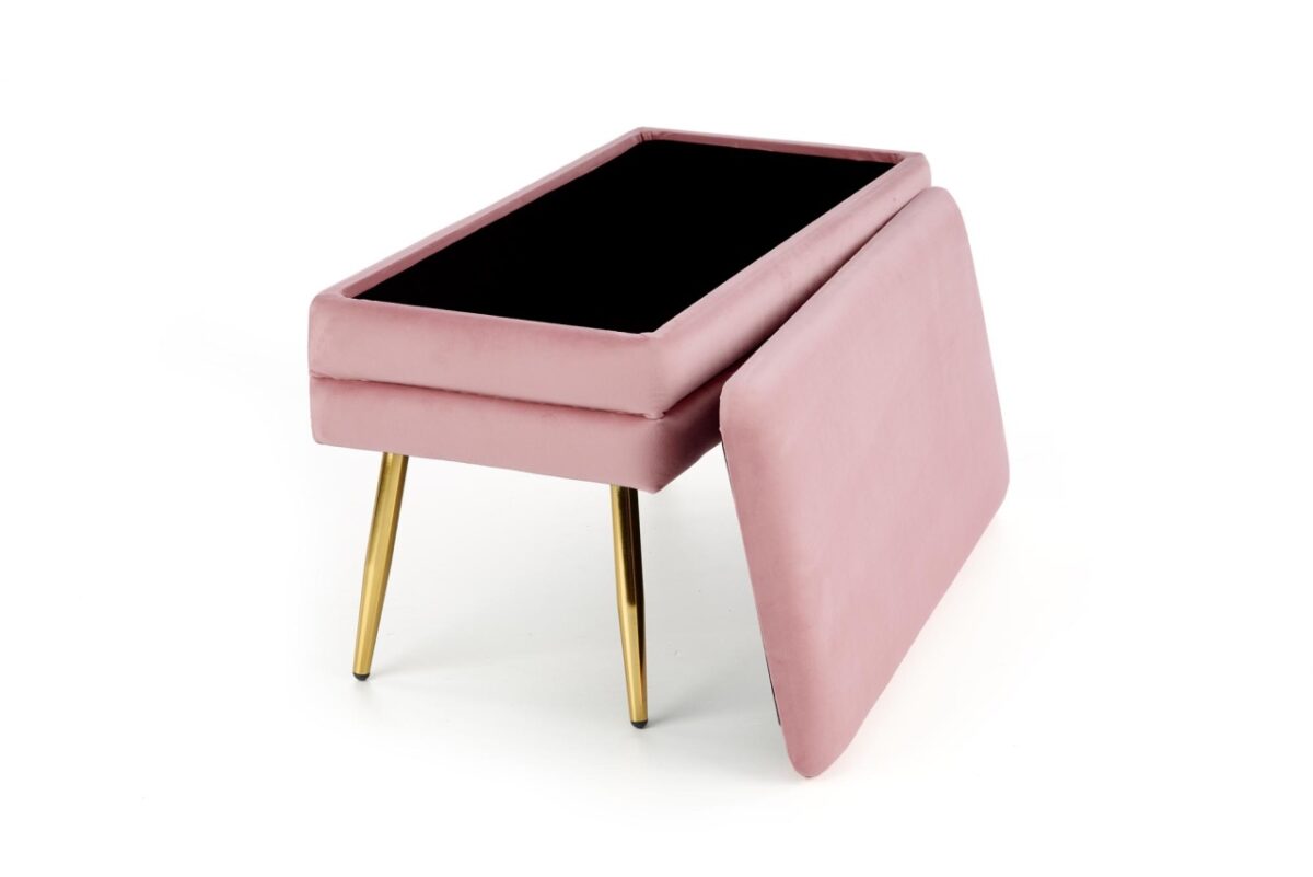 Panca da interno Velva in rosa/oro - H37 cm - immagine 14