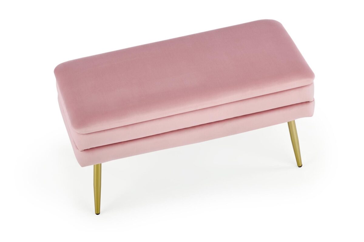 Panca da interno Velva in rosa/oro - H37 cm - immagine 15