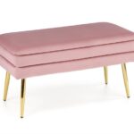 Panca da interno Velva in rosa/oro - H37 cm