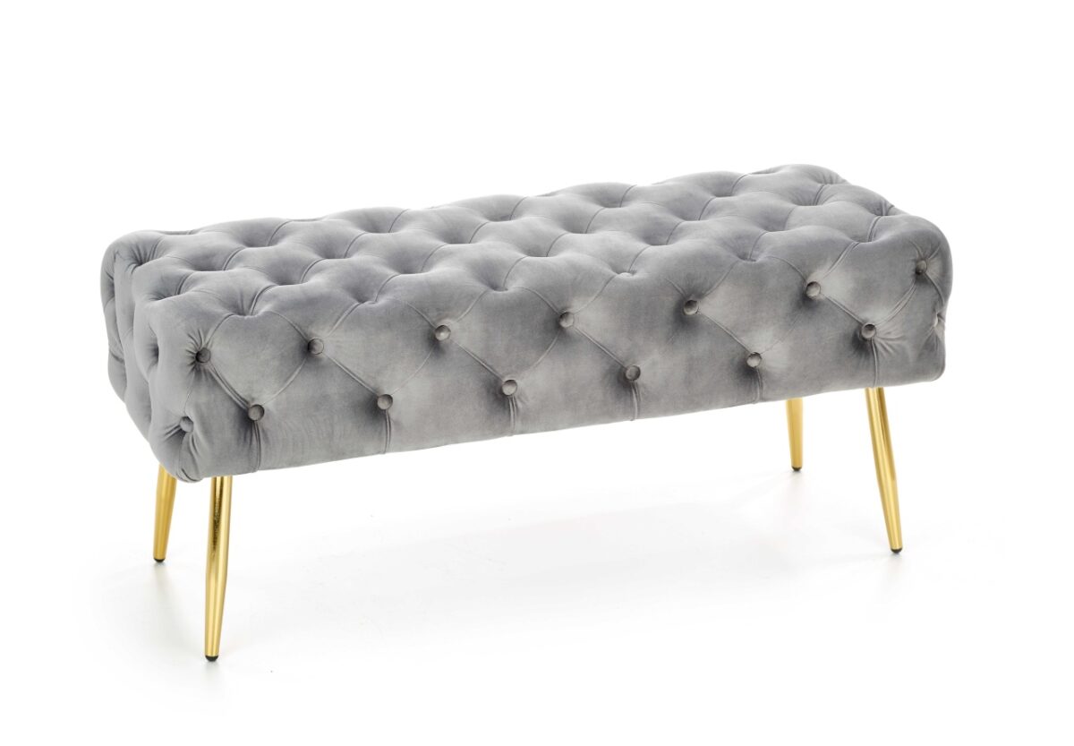 Panca imbottita Athena - Grigio/Oro - immagine 9
