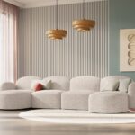 Divano Blair ciniglia 6 posti - L354 cm