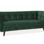 Divano Castello 3 in velluto verde - Blu78/wenge