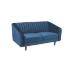 Divano Asprey 2 in velluto blu navy - H78 cm