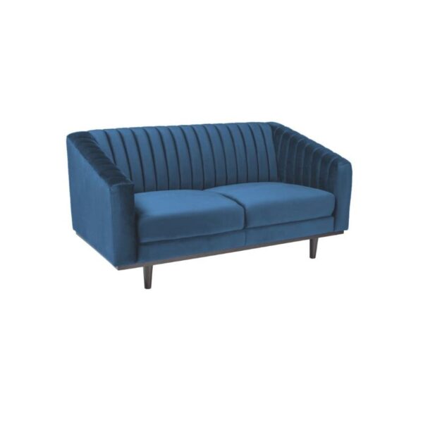 Divano Asprey 2 in velluto blu navy - H78 cm