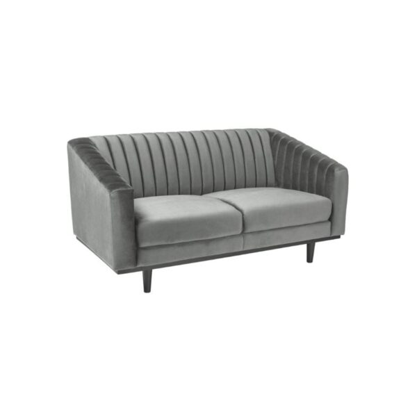 Divano Asprey 2 in velluto grigio - H78 cm