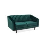 Divano Asprey in velluto Asprey 2 verde - H78 cm