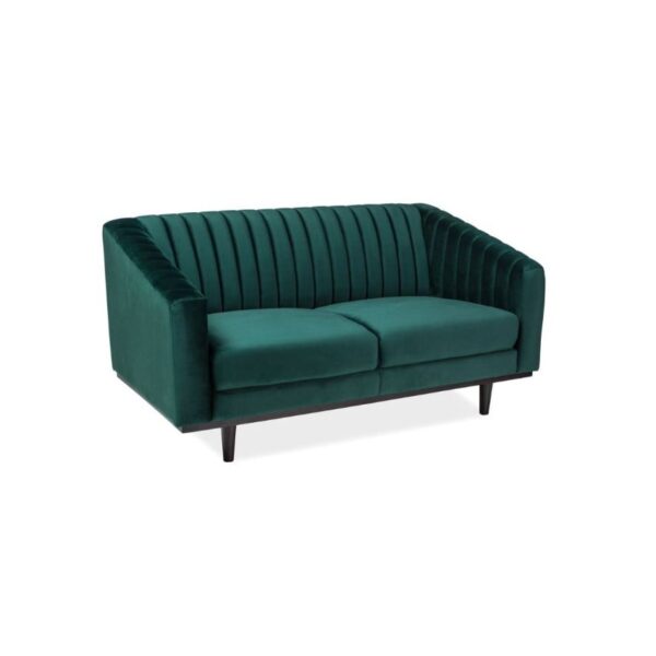Divano Asprey in velluto Asprey 2 verde - H78 cm