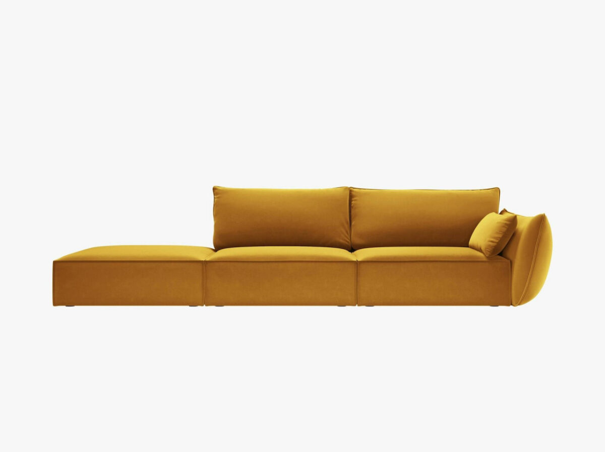 Divano aperto 4 posti Kaelle in velluto - L264 cm - immagine 6