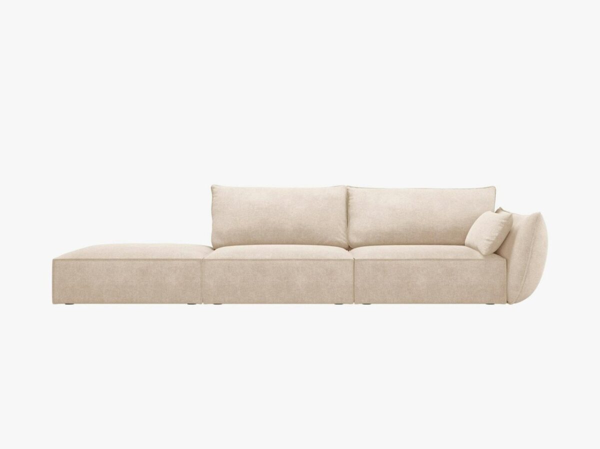 Divano aperto 4 posti Kaelle in ciniglia - L264 cm - immagine 5