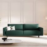 Divano allungabile 3 posti tessuto Caro - L236 cm