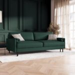 Divano allungabile 3 posti Scott in tessuto - L212 cm