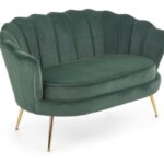 Divano fisso Amorinito XL in velluto verde