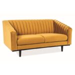 Divano Asprey 2 in velluto curry - l150xL60xH78 cm