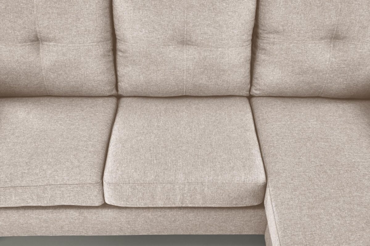 Divano Gerson con sgabello beige - immagine 11
