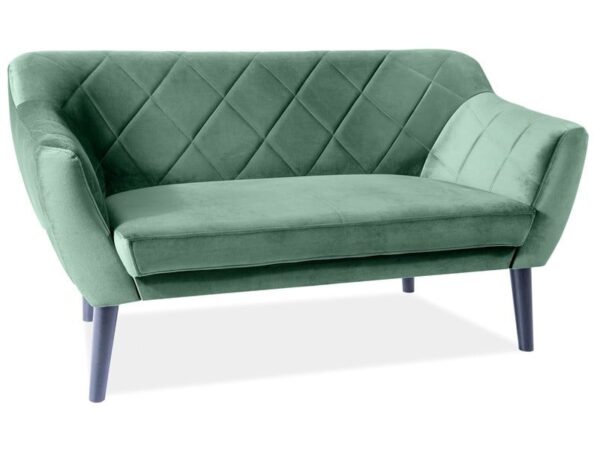 Divano Karo 2 in velluto verde Blu78/wenge