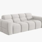 Divano Lisa 3 posti in tessuto - L216 cm