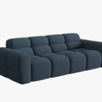 Divano Lisa 4 posti in tessuto - L256 cm