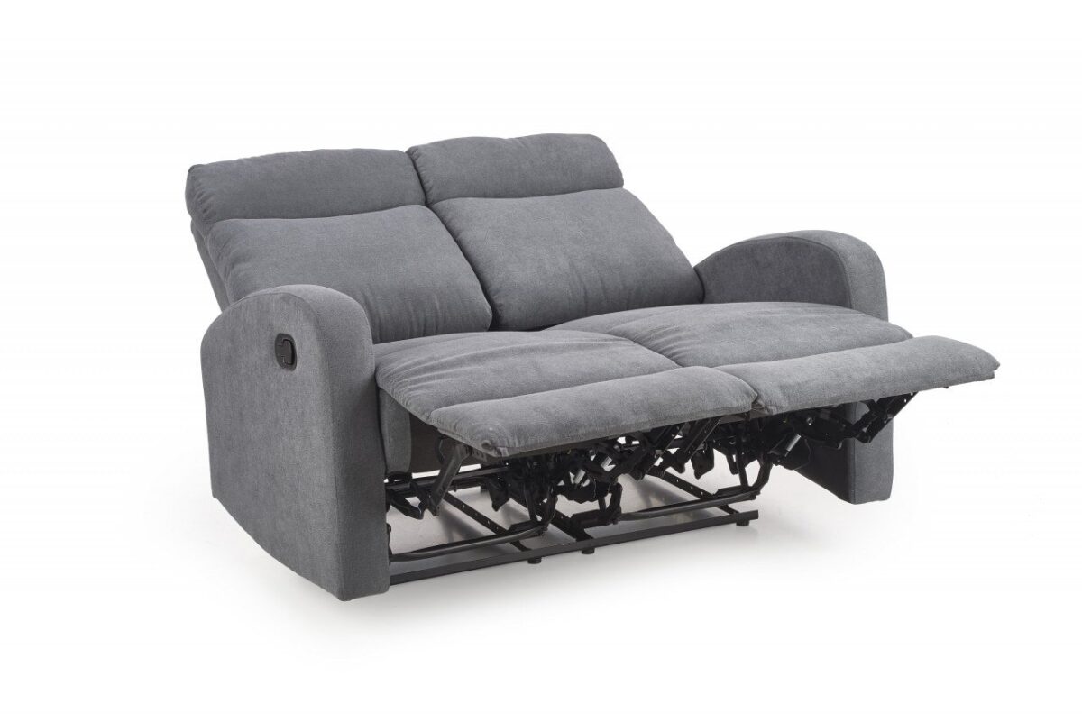 Divano reclinabile Oslo 2 in tessuto grigio scuro - H100 cm - immagine 3