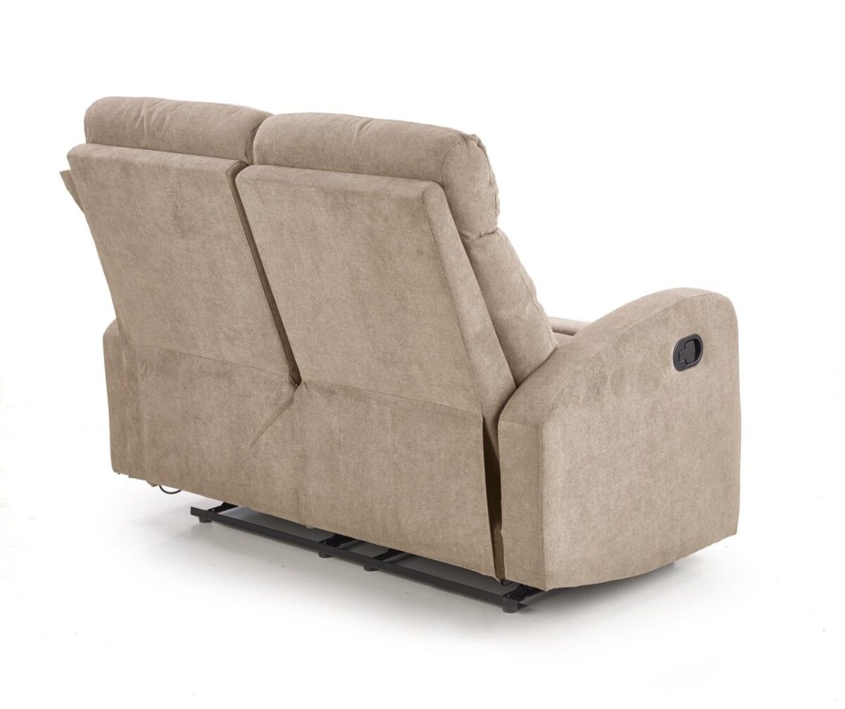 Divano reclinabile Oslo 2S in tessuto beige - H100 cm - immagine 11