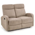Divano reclinabile Oslo 2S in tessuto beige - H100 cm