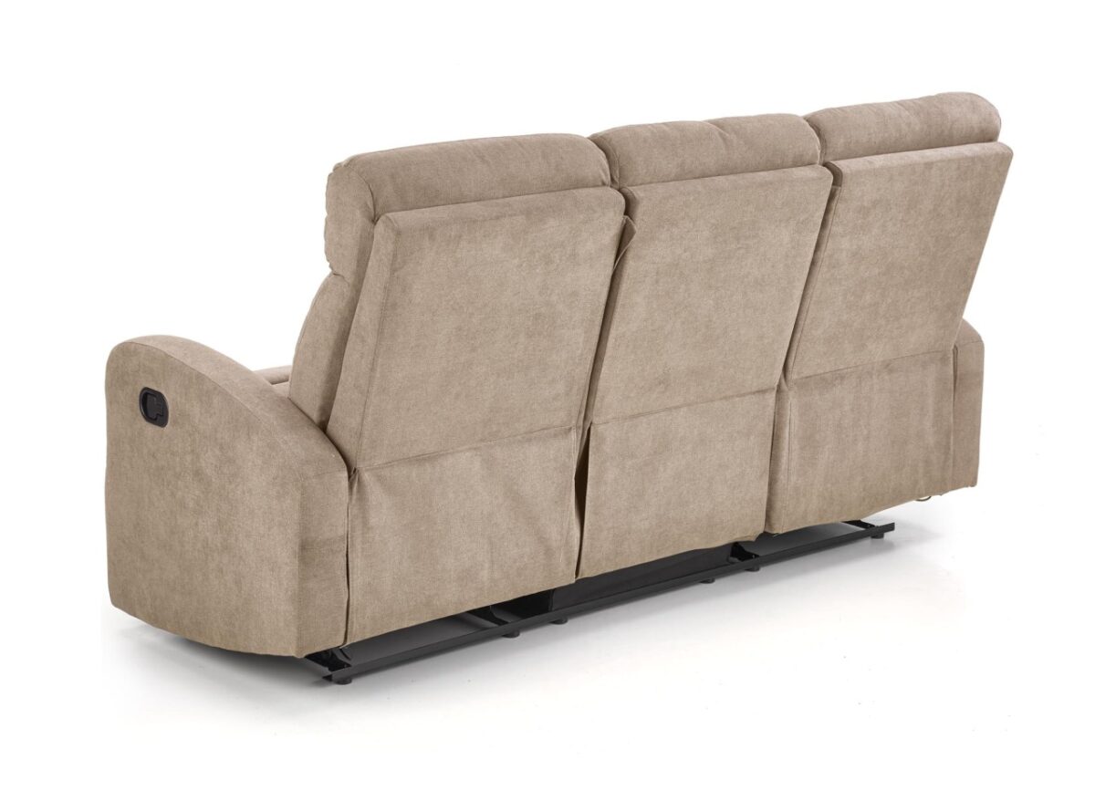 Divano reclinabile Oslo 3S in tessuto beige - H100 cm - immagine 14