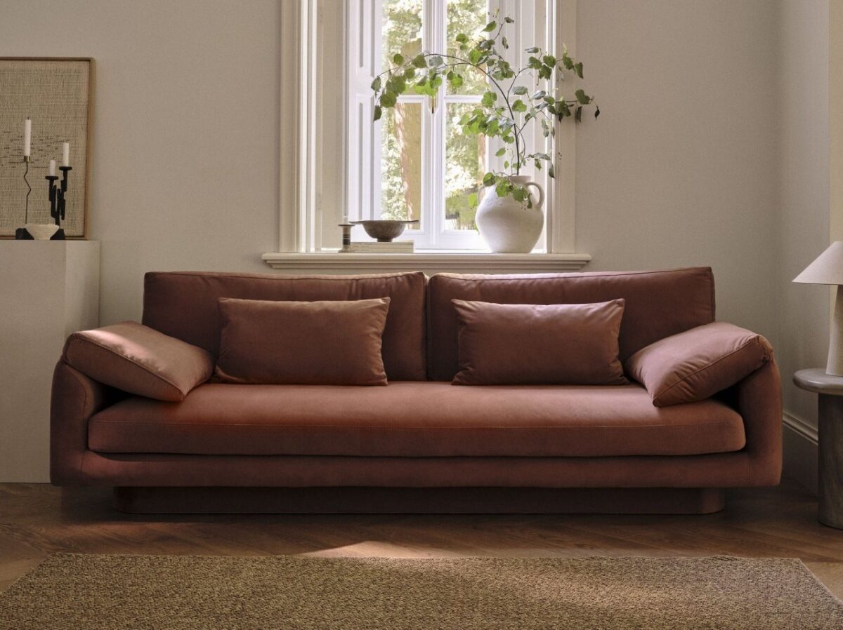 Divano Torino 3 posti in velluto - L220 cm - immagine 6