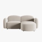 Divano angolare Blair 3 posti in velluto - L194 cm