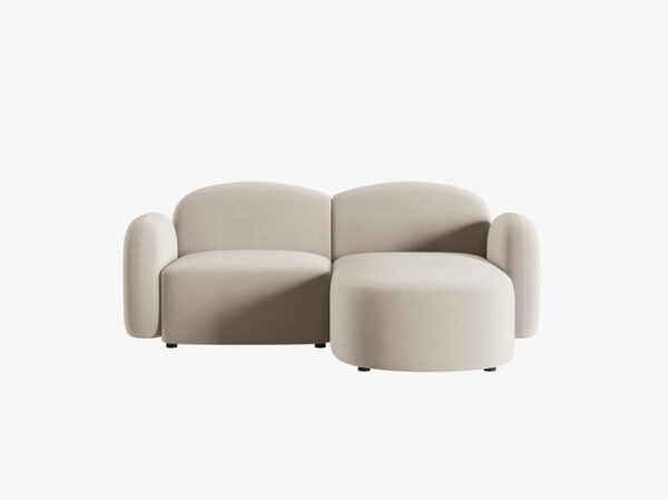 Divano angolare Blair 3 posti in velluto - L194 cm