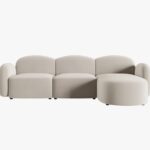 Divano angolare Blair 4 posti in velluto - L274 cm