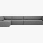 Divano angolare Ruby 5 posti in tessuto - L366 cm