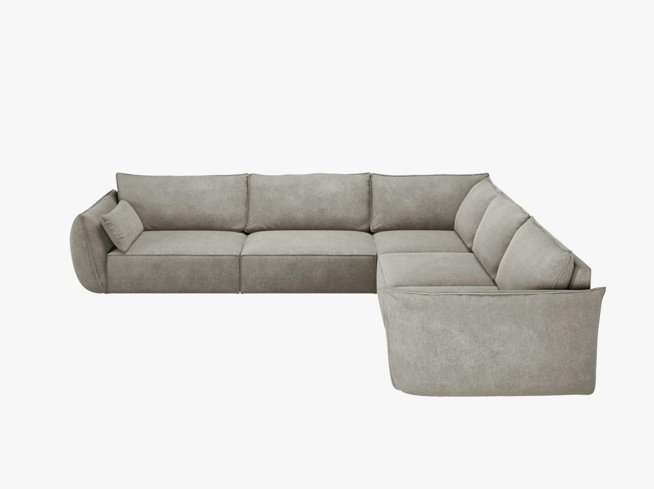 coltar-7-locuri-kaelle-chenille-l286-cm96145 Divano angolare 7 posti Kaelle in ciniglia - L286 cm - immagine 1
