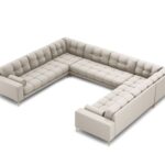 Divano angolare imbottito Bali 9 posti - L327 x l256 x h75