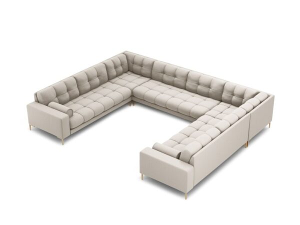 Divano angolare imbottito Bali 9 posti - L327 x l256 x h75