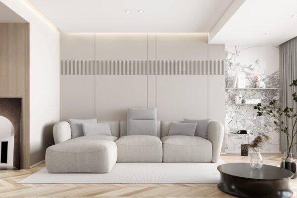 Divano angolare Candelo mini - H70xL308xL180xH88 cm
