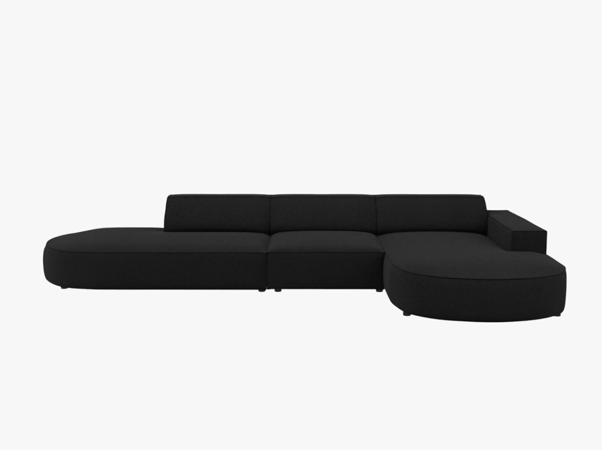 Divano angolare Jodie 4 posti aperto arrotondato in tessuto - immagine 13