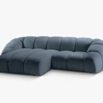 Divano angolare Diana 3 posti in tessuto - L294