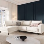 Divano angolare Caro allungabile 5 posti in velluto - L247 cm