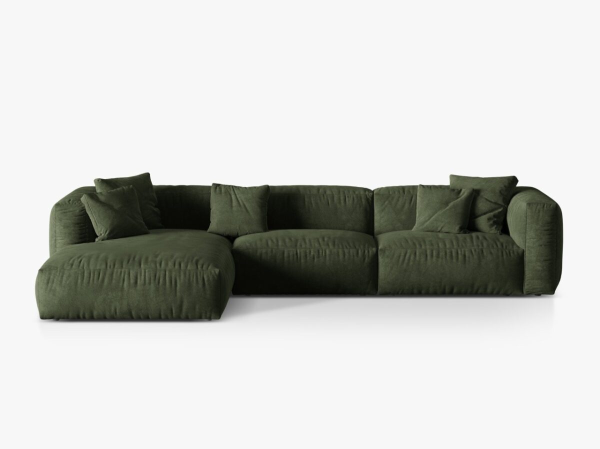 Divano angolare Martina in velluto Vogue - L332 cm - immagine 2