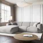 Divano angolare Nolio II 4 posti in ciniglia