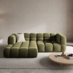 Divano angolare Sky 3 posti in velluto